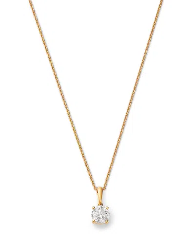 Bloomingdale's Fine Collection Certified Diamond Colorless Solitaire Pendant Necklace In 18k Yellow Gold, 0.75 Tcw