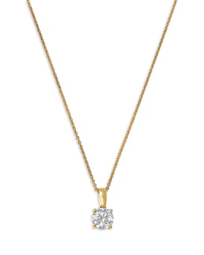 Bloomingdale's Fine Collection Certified Diamond Colorless Solitaire Pendant Necklace In 18k Yellow Gold, 1.0 Tcw