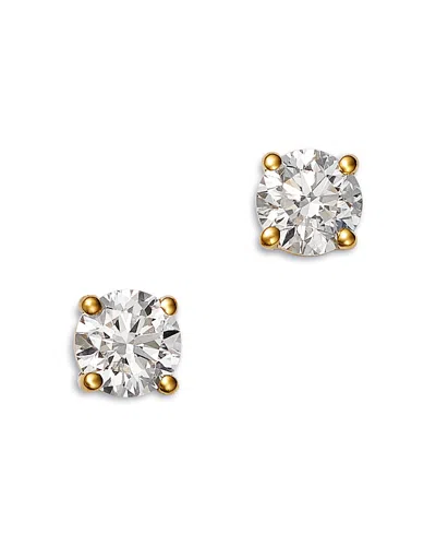 Bloomingdale's Fine Collection Certified Diamond Colorless Stud Earrings In 18k Yellow Gold, 0.33 Tcw