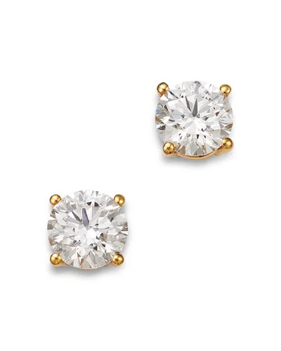Bloomingdale's Fine Collection Certified Diamond Colorless Stud Earrings In 18k Yellow Gold, 1.00 Tcw