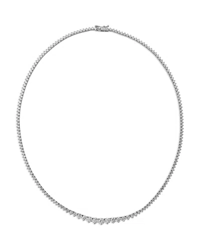 Bloomingdale's Fine Collection Certified Diamond Graduated Tennis Necklace In 14k Gold, 7.0 Tcw In Metallic