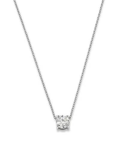 Bloomingdale's Fine Collection Certified Diamond Solitaire Pendant Necklace In 14k White Gold, 1.0 Ct. T. W.