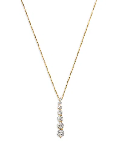 Bloomingdale's Fine Collection Certified Lab Grown Diamond Linear Pendant Necklace In 14k Yellow Gold, 2.0 Tcw