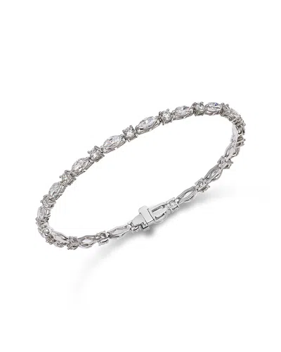 Bloomingdale's Fine Collection Certified Lab Grown Diamond Marquis & Round Tennis Bracelet In 14k White Gold, 5.0 Tcw