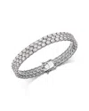 Bloomingdale's Fine Collection Certified Lab Grown Diamond Multirow Bracelet In 14k White Gold, 18.45 Tcw In White