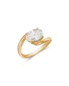 Bloomingdale's Fine Collection Certified Lab Grown Diamond Oval Solitaire Ring In 14k Yellow Gold, 2.0 Ct. T. W. In Gold