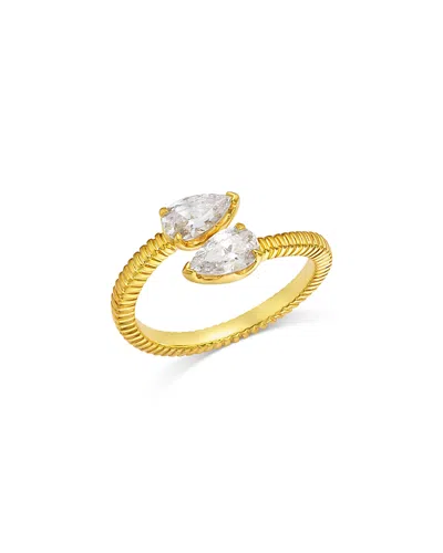 Bloomingdale's Fine Collection Certified Lab Grown Diamond Pear Bypass Ring In 14k Yellow Gold, 1.0 Tcw