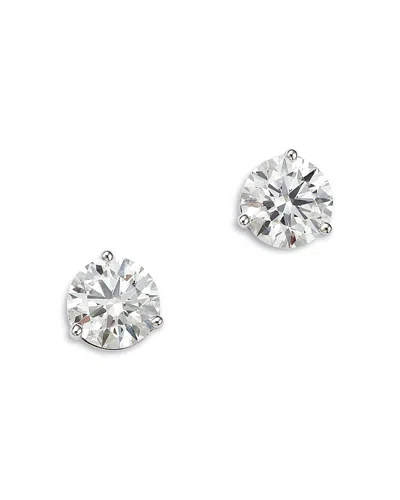 Bloomingdale's Fine Collection Certified Lab Grown Diamond Stud Earrings In 18k White Gold, 3.0 Tcw