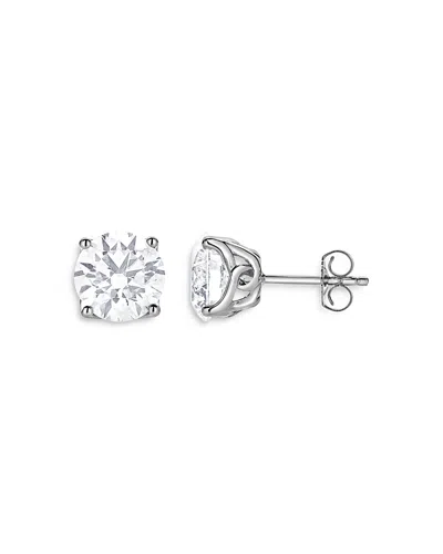 Bloomingdale's Fine Collection Certified Lab Grown Diamond Stud Earrings In 18k White Gold, 3.0 Tcw