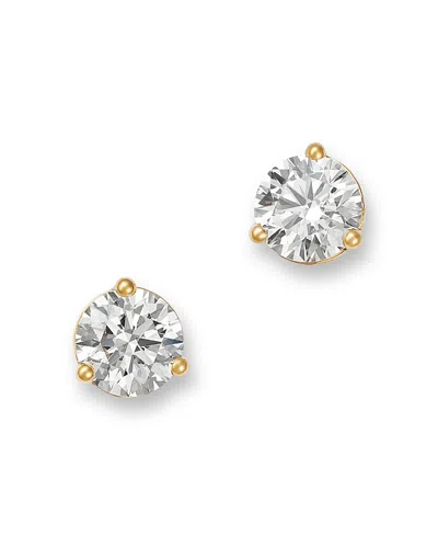 Bloomingdale's Fine Collection Certified Lab Grown Diamond Stud Earrings In 18k Yellow Gold, 3.0 Tcw