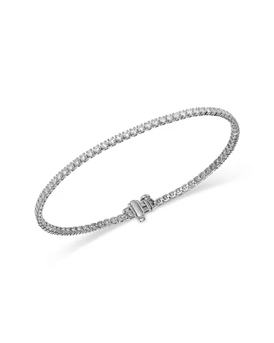 Bloomingdale's Fine Collection Certified Lab Grown Diamond Tennis Bracelet In 14k White Gold, 2.0 Tcw In Metallic