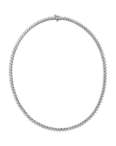 Bloomingdale's Fine Collection Certified Lab Grown Diamond Tennis Necklace In 18k White Gold, 15.0 Ct. T. W.