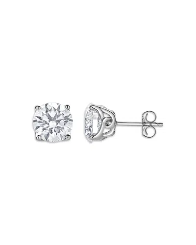 Bloomingdale's Fine Collection Certified Lab Grown Diamond Tulip Setting Stud Earrings In 18k White Gold, 2.0 Tcw