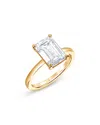 Bloomingdale's Fine Collection Certified Lab Grown Emerald-cut Diamond Engagement Ring In 18k Yellow Gold, 3.50 Ct. T. W. In Gold