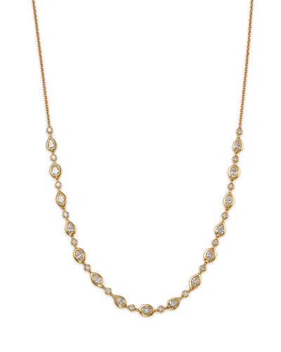 Bloomingdale's Fine Collection Certified Lab Grown Mixed Cut Diamond Station Necklace In 14k Yellow Gold, 3.60 Ct. T. W.