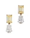 Bloomingdale's Fine Collection Certified Lab Grown Yellow & White Diamond Drop Earrings In 18k White & Yellow Gold, 9.20 Ct. T. W.