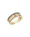 Bloomingdale's Fine Collection Champagne & Brown Diamond Faux Stack Band In 14k Yellow Gold, 0.67 Ct. T. W.