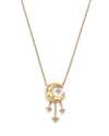 Bloomingdale's Fine Collection Champagne Diamond Celestial Pendant Necklace In 14k Yellow Gold, 0.10 Ct. T. W.