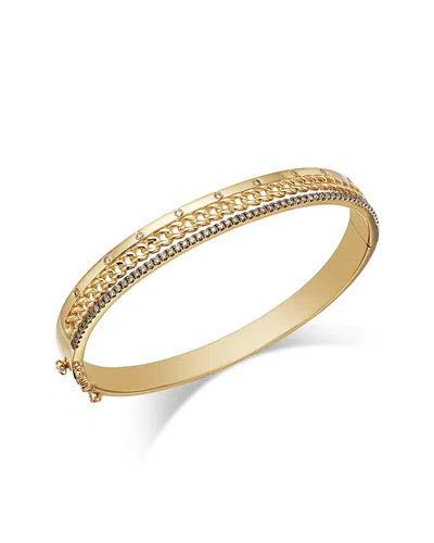 Bloomingdale's Fine Collection Chocolate Diamond Three Row Bangle Bracelet In 14k Yellow Gold, 0.53 Ct. T. W.