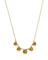 Bloomingdale's Fine Collection Citrine Five Stone Collar Necklace In 14k Yellow Gold, 16-18 In Gold