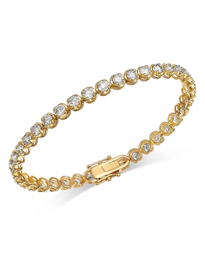 Bloomingdale's Fine Collection Crown Set Diamond Tennis Bracelet In 14k Yellow Gold, 6.0 Ct. T. W.