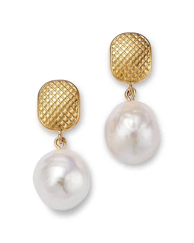Bloomingdale's Fine Collection Cultured Freshwater Baroque Pearl Drop Earrings In 14k Yellow Gold In White/gold