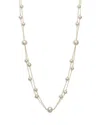 Bloomingdale's Fine Collection Cultured Freshwater Double Strand Collar Necklace In 14k Yellow Gold, 18 In White
