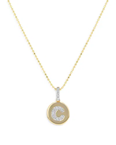 Bloomingdale's Fine Collection Diamond Accent Initial Pendant Necklaces In 14k Yellow Gold, 0.05-0.10 Ct. T. W. - Exclusive