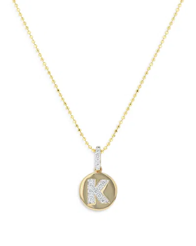 Bloomingdale's Fine Collection Diamond Accent Initial Pendant Necklaces In 14k Yellow Gold, 0.05-0.10 Ct. T. W. - Exclusive