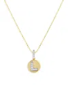Bloomingdale's Fine Collection Diamond Accent Initial Pendant Necklaces In 14k Yellow Gold, 0.05-0.10 Ct. T. W. - Exclusive In L