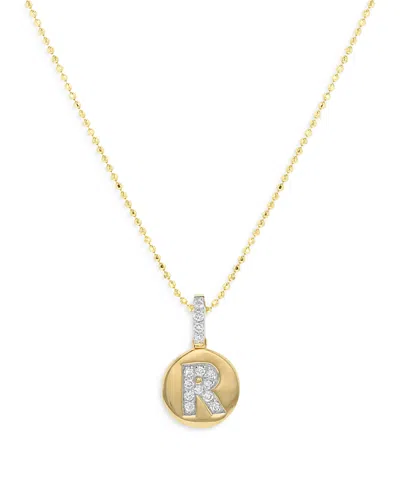 Bloomingdale's Fine Collection Diamond Accent Initial Pendant Necklaces In 14k Yellow Gold, 0.05-0.10 Ct. T. W. - Exclusive In R