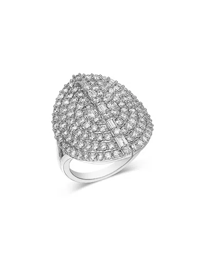 Bloomingdale's Fine Collection Diamond Art Deco Ring In 14k White Gold, 2.0 Tcw In Gray