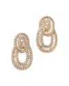Bloomingdale's Fine Collection Diamond Baguette & Round Interlocking Circle Drop Earrings In 14k Yellow Gold, 2.67 Ct. T. W. In Gold