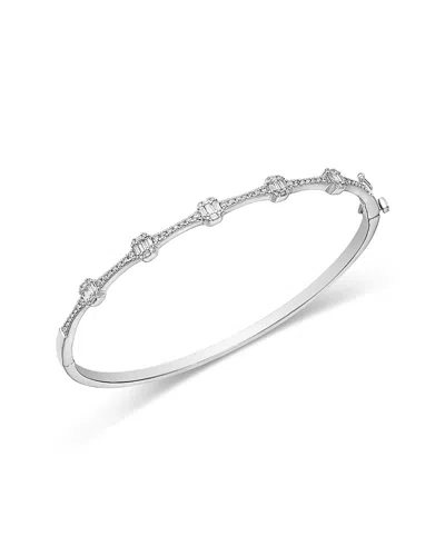 Bloomingdale's Fine Collection Diamond Bangle Bracelet In 14k White Gold, 0.50 Tcw In Transparent