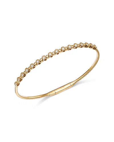 Bloomingdale's Fine Collection Diamond Bezel Link Bangle Bracelet In 14k Yellow Gold, 0.50 Tcw