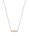 Bloomingdale's Fine Collection Diamond Bezel Scatter Bar Necklace In 14k Yellow Gold, 0.20 Ct. T. W. In Gold
