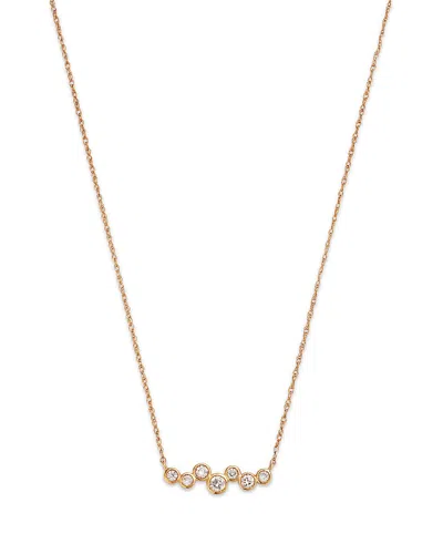 Bloomingdale's Fine Collection Diamond Bezel Scatter Bar Necklace In 14k Yellow Gold, 0.20 Ct. T. W.