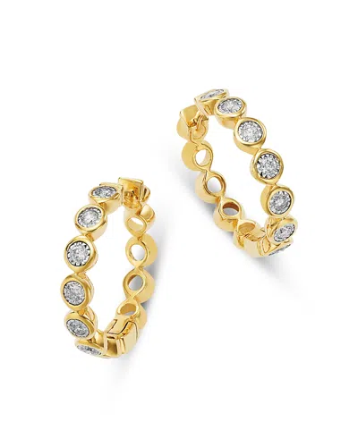 Bloomingdale's Fine Collection Diamond Bezel Small Hoop Earrings In 14k Yellow Gold, 0.30 Tcw