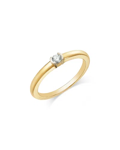 Bloomingdale's Fine Collection Diamond Bezel Stacking Ring In 14k Yellow Gold, 0.15 Tcw