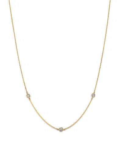 Bloomingdale's Fine Collection Diamond Bezel Station Collar Necklace In 14k Gold, 0.25 Tcw