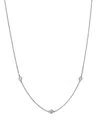 Bloomingdale's Fine Collection Diamond Bezel Station Collar Necklace In 14k Gold, 0.25 Tcw