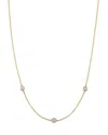 Bloomingdale's Fine Collection Diamond Bezel Station Collar Necklace In 14k Gold, 0.50 Tcw In Gold