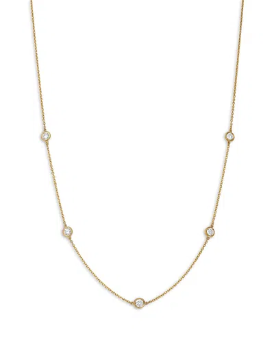 Bloomingdale's Fine Collection Diamond Bezel Station Necklace In 14k Gold, 0.75 Tcw