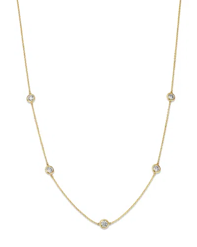 Bloomingdale's Fine Collection Diamond Bezel Station Necklace In 14k Gold, 1.0 Tcw