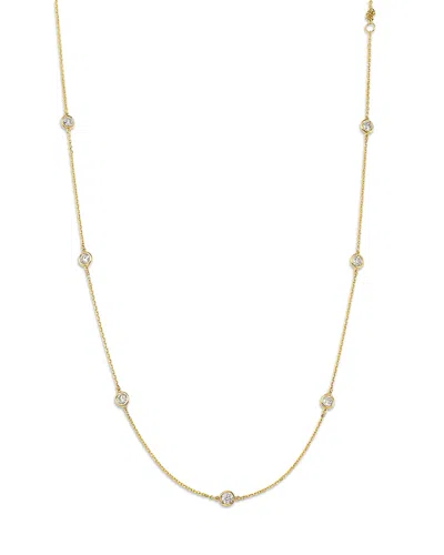 Bloomingdale's Fine Collection Diamond Bezel Station Necklace In 14k Gold, 1.0 Tcw