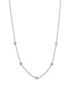Bloomingdale's Fine Collection Diamond Bezel Station Necklace In 14k White Gold, 1.5 Ct. T. W.