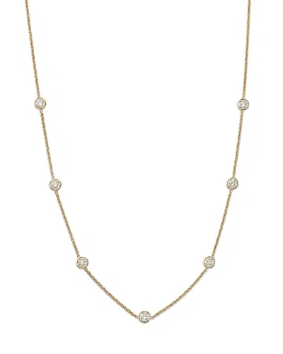 Bloomingdale's Fine Collection Diamond Bezel Station Necklace In 14k Yellow Gold, 2.1 Ct. T. W.