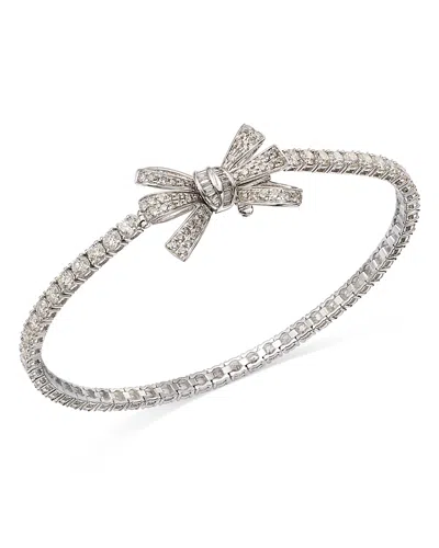 Bloomingdale's Fine Collection Diamond Bow Tennis Bracelet In 14k White Gold, 5.00 Ct. T. W.