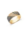 Bloomingdale's Fine Collection Diamond Brown Ombre Ring In 14k Yellow Gold, 0.80 Tcw In Gold