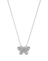 Bloomingdale's Fine Collection Diamond Butterfly Pendant Necklace In 14k White Gold, 1.3 Ct. T. W. In White